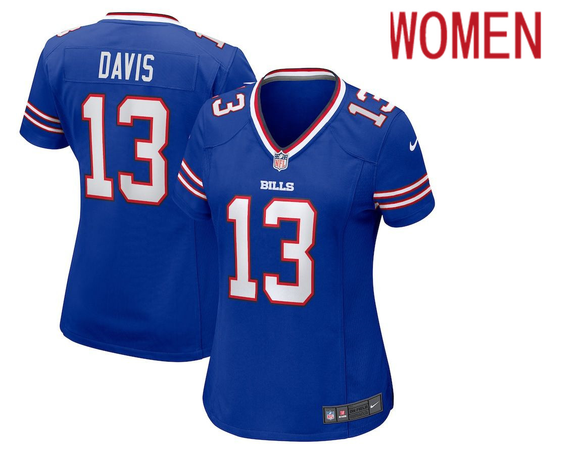 Women Buffalo Bills #13 Gabriel Davis Nike Royal Game NFL Jersey->women nfl jersey->Women Jersey